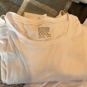Three men’s 32* Cool t-shirts white